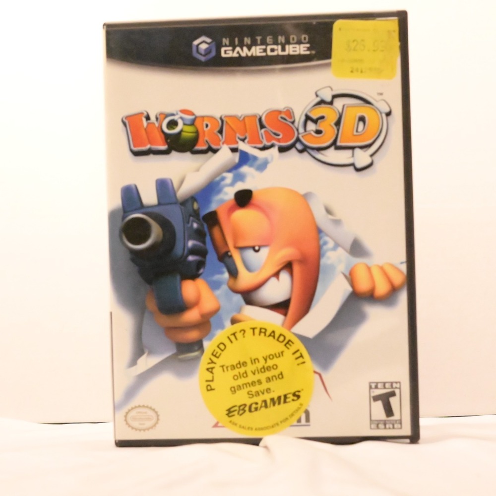Worms 3D Nintendo GameCube Complete Manual Case Reg Card